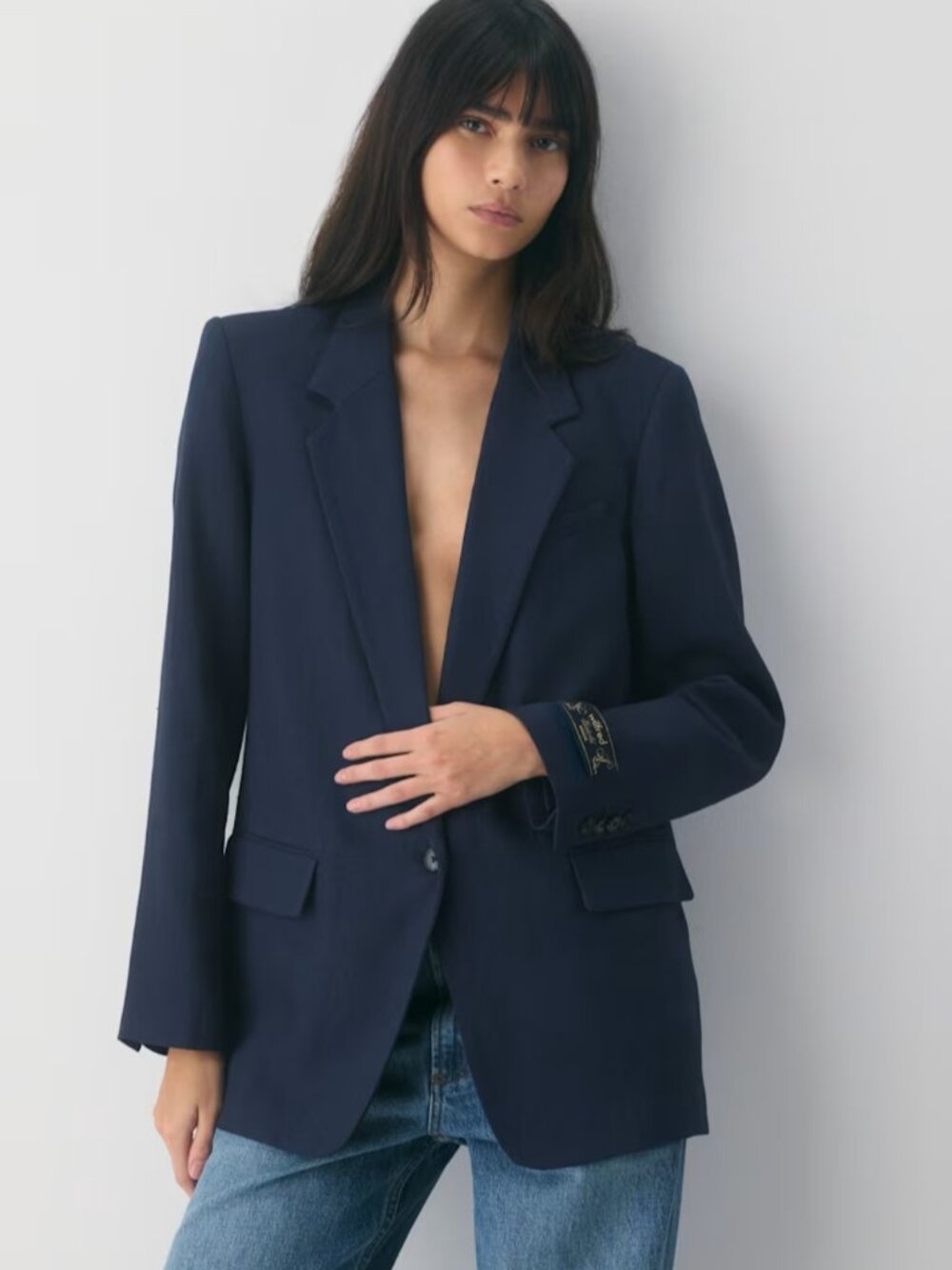 NWT Aritzia GENERATION Blazer - PowerLinen - Admiral